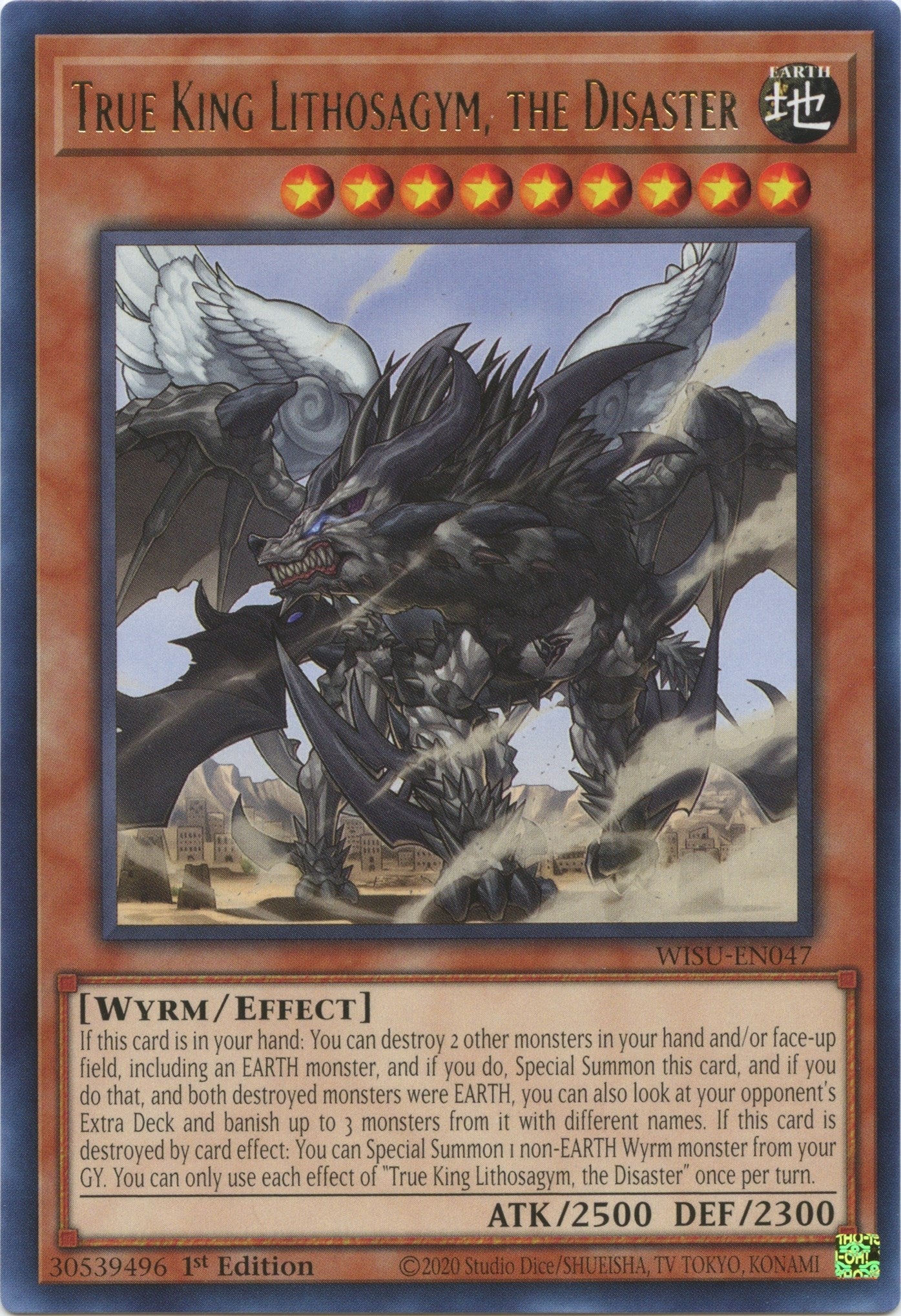 Image for True King Lithosagym, the Disaster (Wild Survivors) (WISU-EN047) - YuGiOh