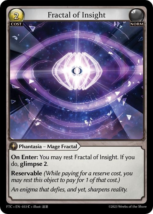 Image for Fractal of Insight (Fractured Crown) (033) - Grand Archive TCG
