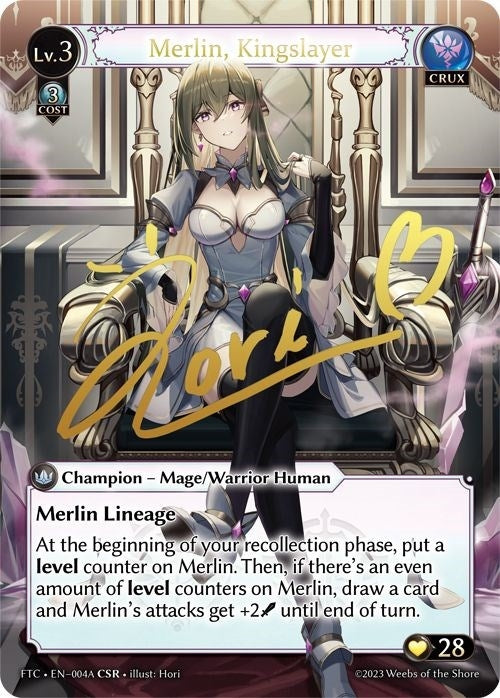 Image for Merlin, Kingslayer (A) (CSR) (Fractured Crown) (004A) - Grand Archive TCG