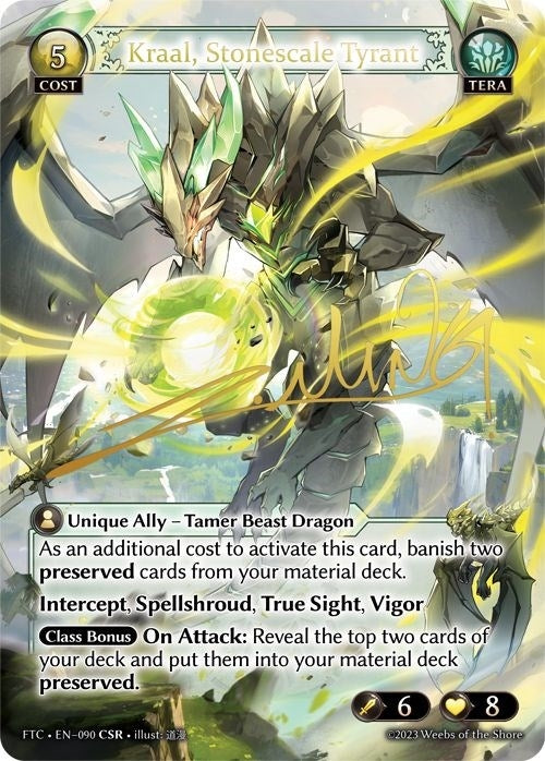 Image for Kraal, Stonescale Tyrant (CSR) (Fractured Crown) (090) - Grand Archive TCG