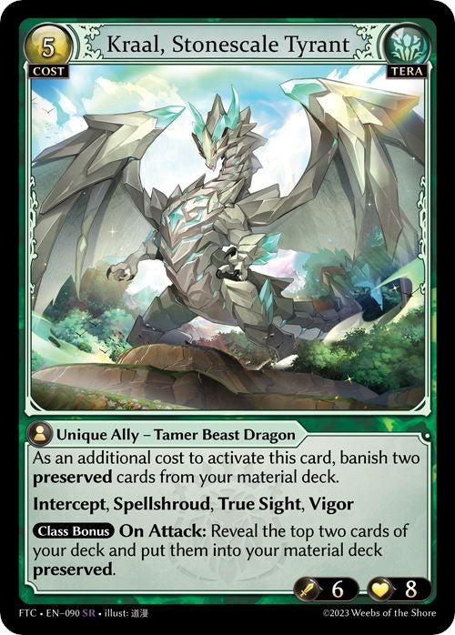 Image for Kraal, Stonescale Tyrant (Fractured Crown) (090) - Grand Archive TCG