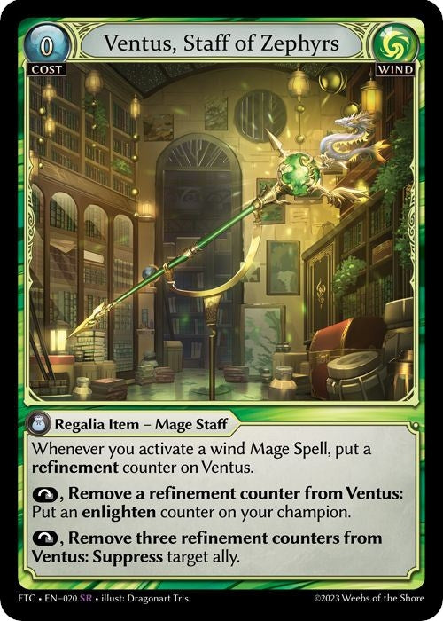 Image for Ventus, Staff of Zephyrs (Fractured Crown) (020) - Grand Archive TCG