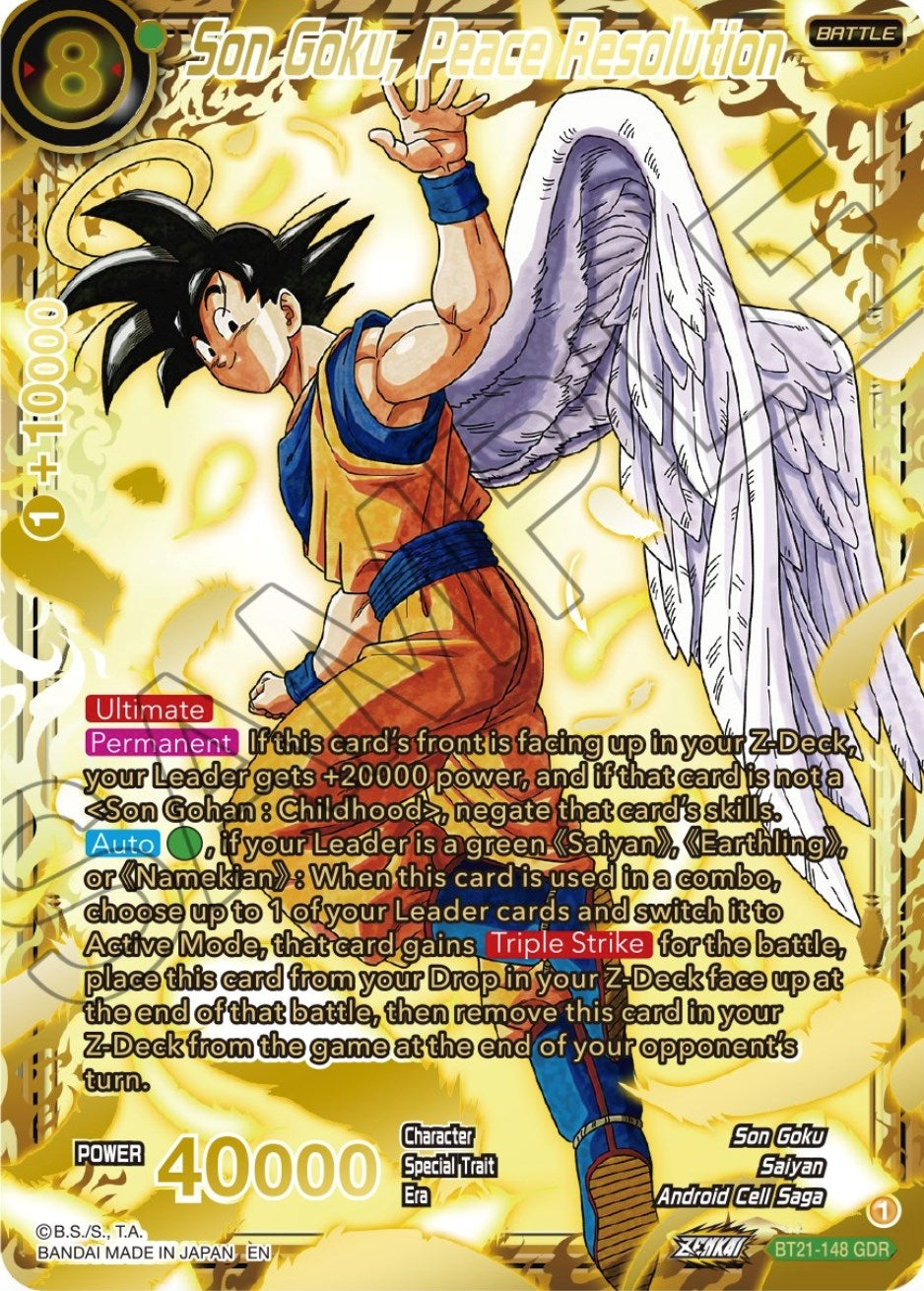 Image for Son Goku, Peace Resolution (God Rare) (Wild Resurgence) (BT21-148) - Dragon Ball Super: Masters