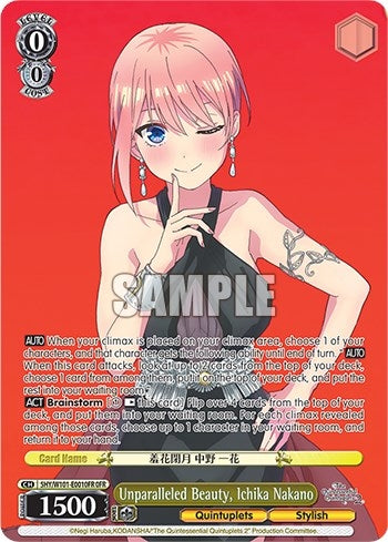 Image for Unparalleled Beauty, Ichika Nakano (OFR) (The Quintessential Quintuplets Movie) (5HY/W101-E001OFR OFR) - Weiss Schwarz