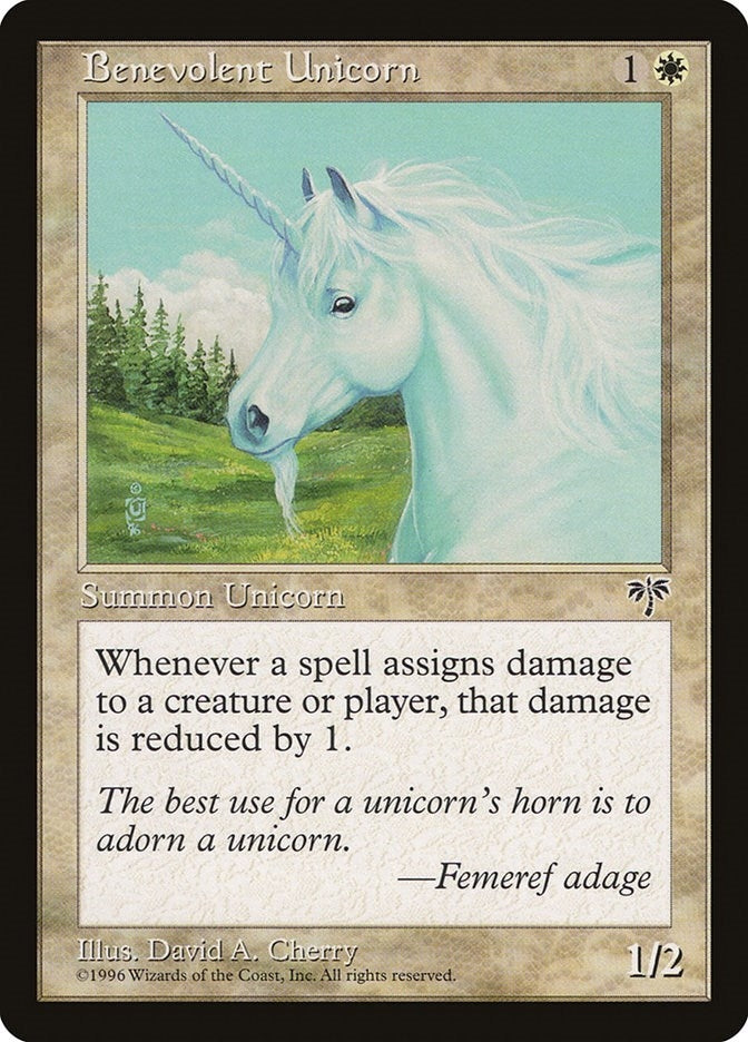 Image for Benevolent Unicorn (Mirage) - Magic: The Gathering