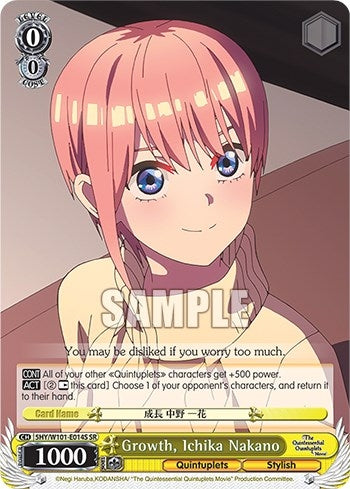 Image for Growth, Ichika Nakano (SR) (The Quintessential Quintuplets Movie) (5HY/W101-E014S SR) - Weiss Schwarz