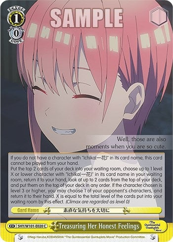 Image for Treasuring Her Honest Feelings (The Quintessential Quintuplets Movie) (5HY/W101-E020 C) - Weiss Schwarz