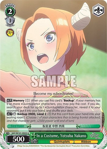 Image for In a Costume, Yotsuba Nakano (The Quintessential Quintuplets Movie) (5HY/W101-E033 U) - Weiss Schwarz