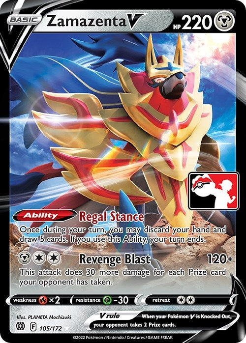 Image for Zamazenta V (Prize Pack Series Cards) (105/172) - Pokemon