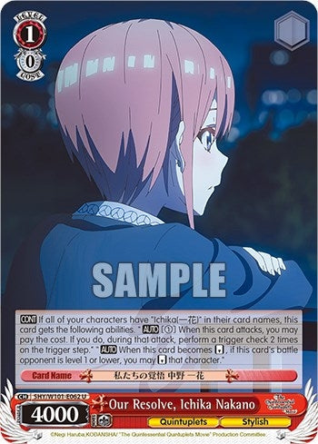 Image for Our Resolve, Ichika Nakano (The Quintessential Quintuplets Movie) (5HY/W101-E062 U) - Weiss Schwarz