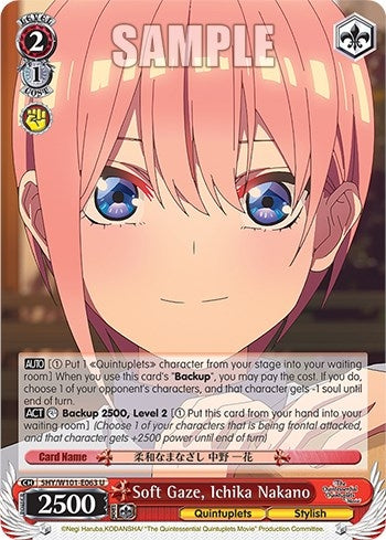 Image for Soft Gaze, Ichika Nakano (The Quintessential Quintuplets Movie) (5HY/W101-E063 U) - Weiss Schwarz
