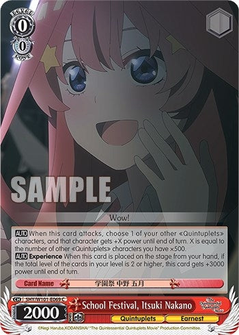 Image for School Festival, Itsuki Nakano (The Quintessential Quintuplets Movie) (5HY/W101-E069 C) - Weiss Schwarz