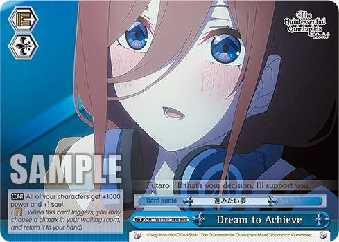 Image for Dream to Achieve (RRR) (The Quintessential Quintuplets Movie) (5HY/W101-E100R RRR) - Weiss Schwarz