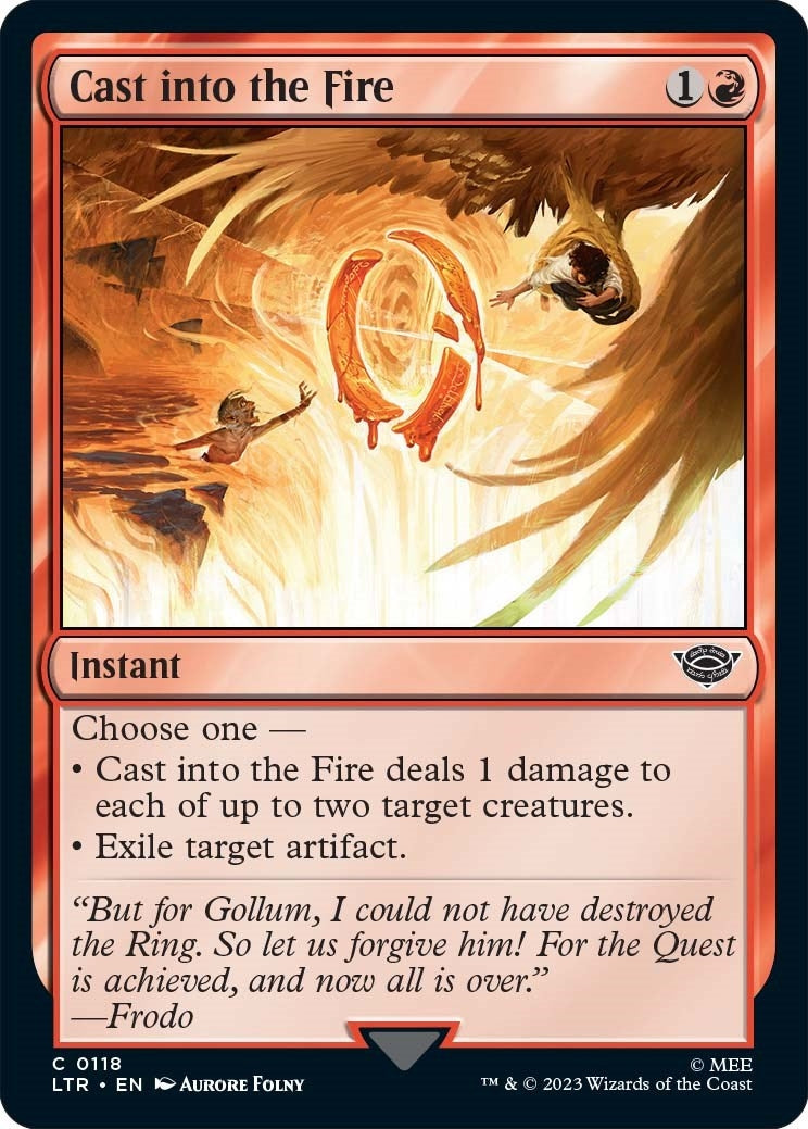 Image for Cast into the Fire (Universes Beyond: The Lord of the Rings: Tales of Middle-earth) (118) - Magic: The Gathering
