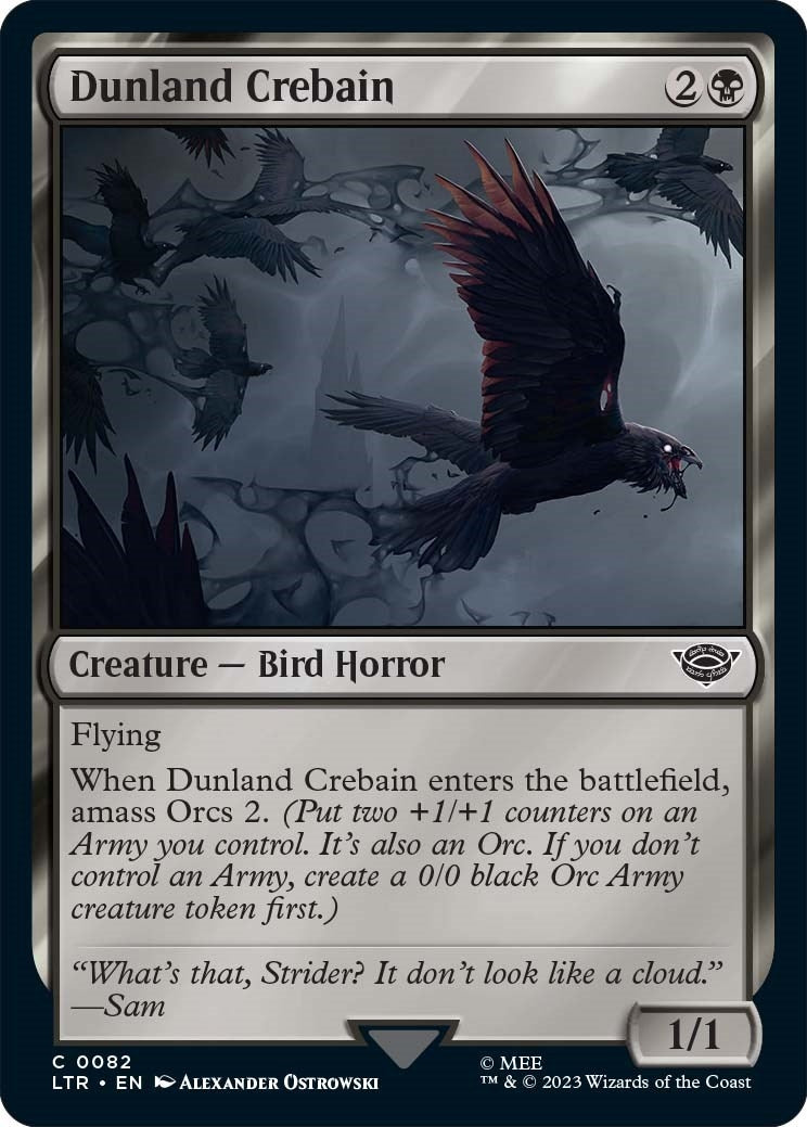 Image for Dunland Crebain (Universes Beyond: The Lord of the Rings: Tales of Middle-earth) (82) - Magic: The Gathering