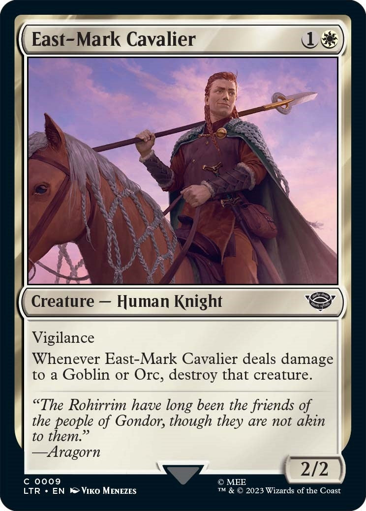 Image for East-Mark Cavalier (Universes Beyond: The Lord of the Rings: Tales of Middle-earth) (9) - Magic: The Gathering