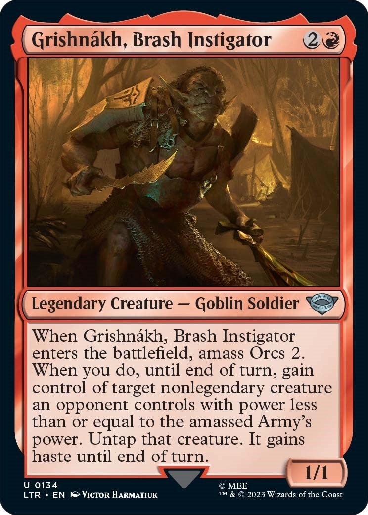 Image for Grishnakh, Brash Instigator (Universes Beyond: The Lord of the Rings: Tales of Middle-earth) (134) - Magic: The Gathering