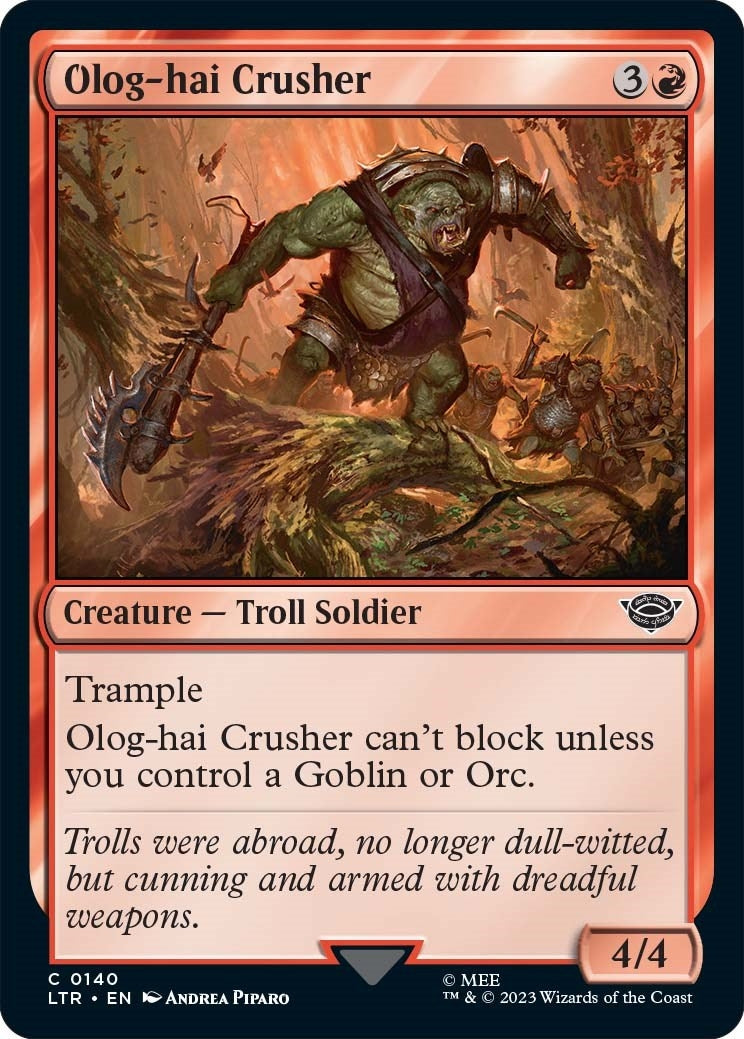 Image for Olog-Hai Crusher (Universes Beyond: The Lord of the Rings: Tales of Middle-earth) (140) - Magic: The Gathering
