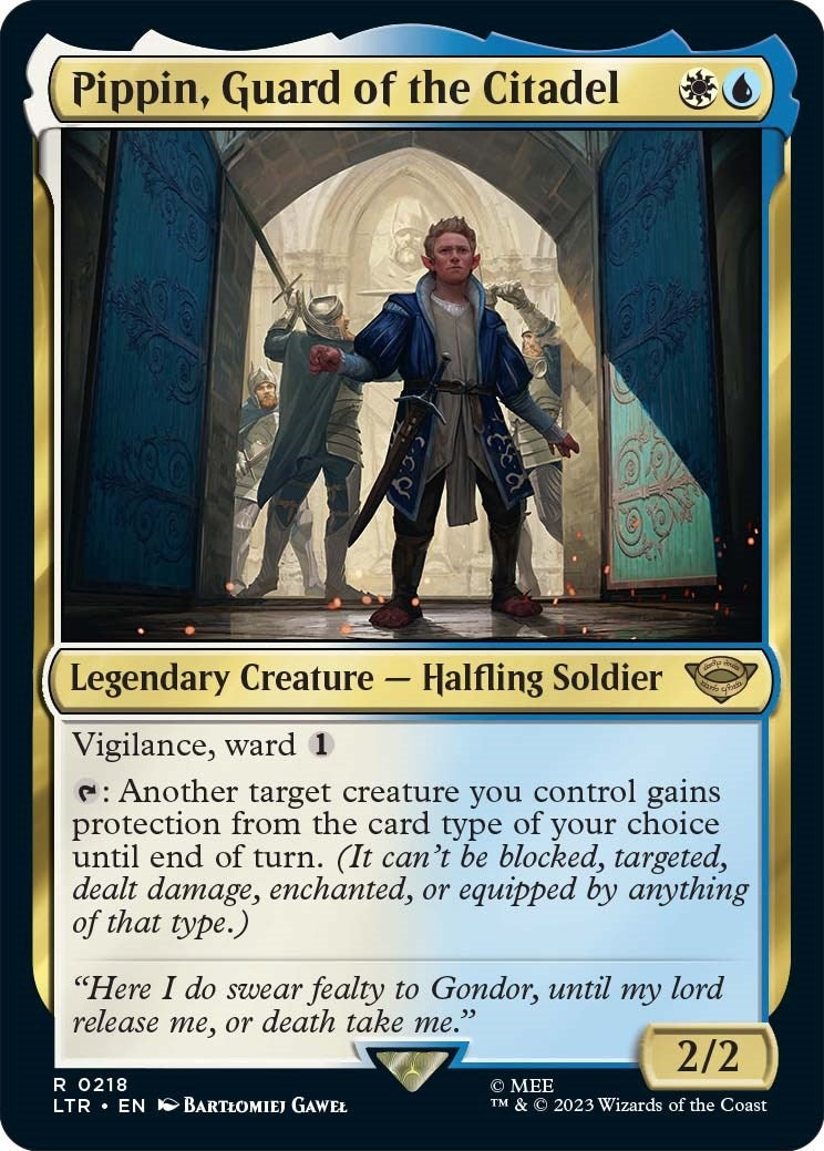 Image for Pippin, Guard of the Citadel (Universes Beyond: The Lord of the Rings: Tales of Middle-earth) (218) - Magic: The Gathering