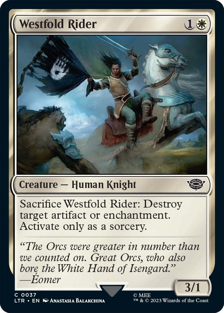 Image for Westfold Rider (Universes Beyond: The Lord of the Rings: Tales of Middle-earth) (37) - Magic: The Gathering