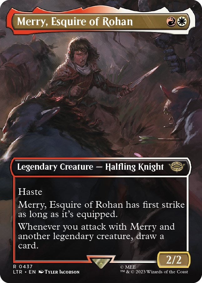 Image for Merry, Esquire of Rohan (Borderless) (Universes Beyond: The Lord of the Rings: Tales of Middle-earth) (437) - Magic: The Gathering