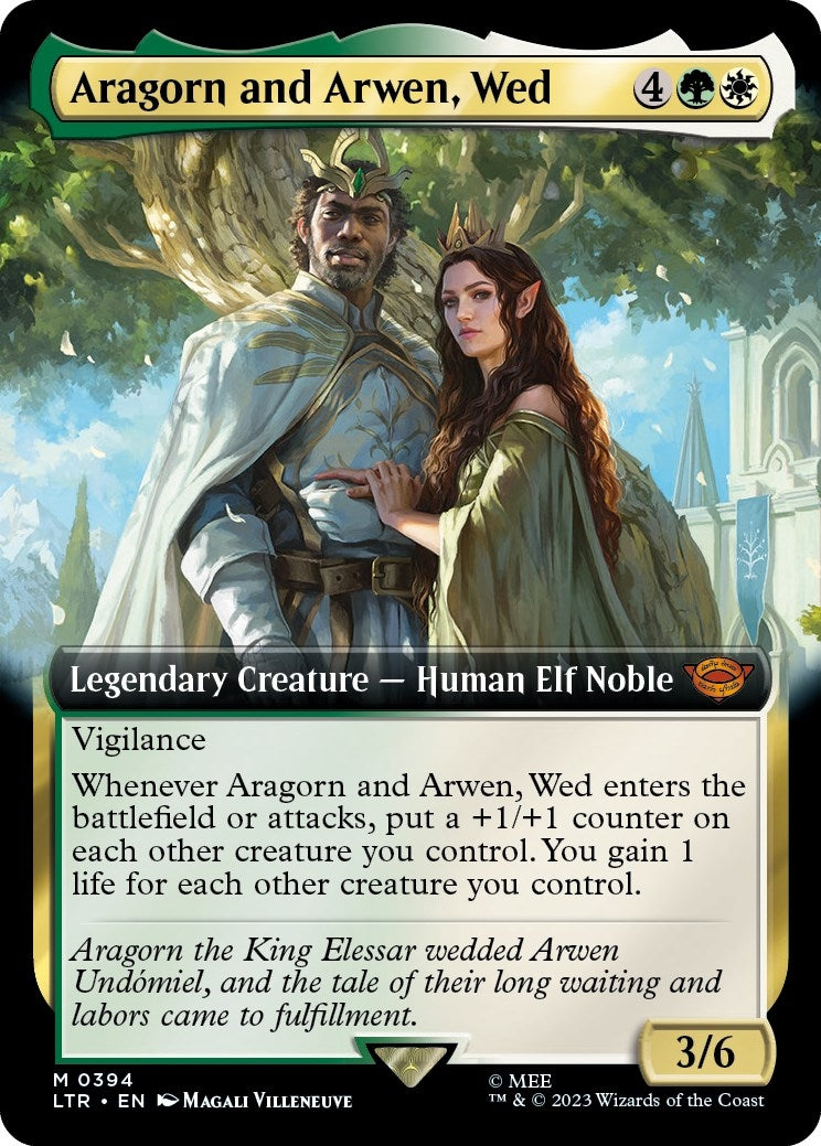 Image for Aragorn and Arwen, Wed (Extended Art) (Universes Beyond: The Lord of the Rings: Tales of Middle-earth) (394) - Magic: The Gathering