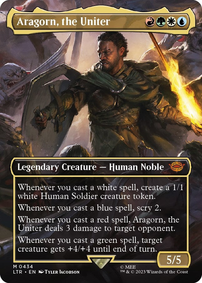 Image for Aragorn, the Uniter (Borderless) (Universes Beyond: The Lord of the Rings: Tales of Middle-earth) (434) - Magic: The Gathering