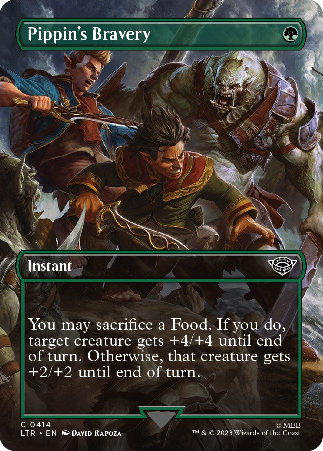 Image for Pippin's Bravery (Borderless) (Universes Beyond: The Lord of the Rings: Tales of Middle-earth) (414) - Magic: The Gathering