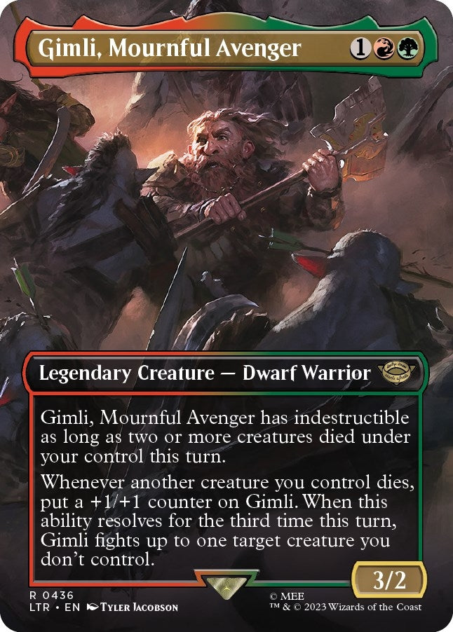 Image for Gimli, Mournful Avenger (Borderless) (Universes Beyond: The Lord of the Rings: Tales of Middle-earth) (436) - Magic: The Gathering