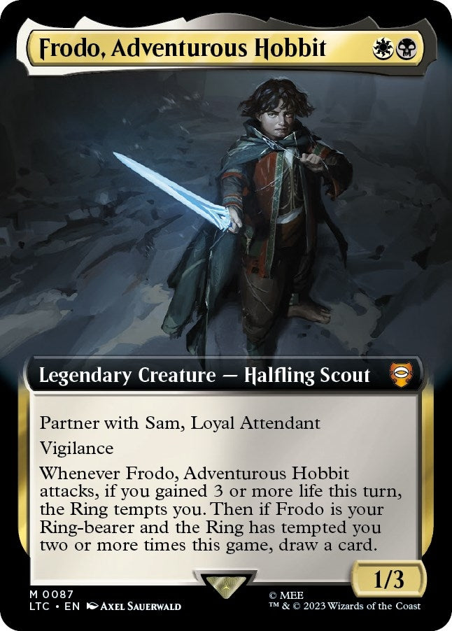 Image for Frodo, Adventurous Hobbit (Extended Art) (Commander: The Lord of the Rings: Tales of Middle-earth) (87) - Magic: The Gathering