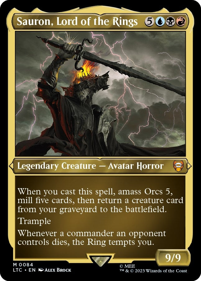 Image for Sauron, Lord of the Rings (Display Commander) - Thick Stock (Commander: The Lord of the Rings: Tales of Middle-earth) (84) - Magic: The Gathering