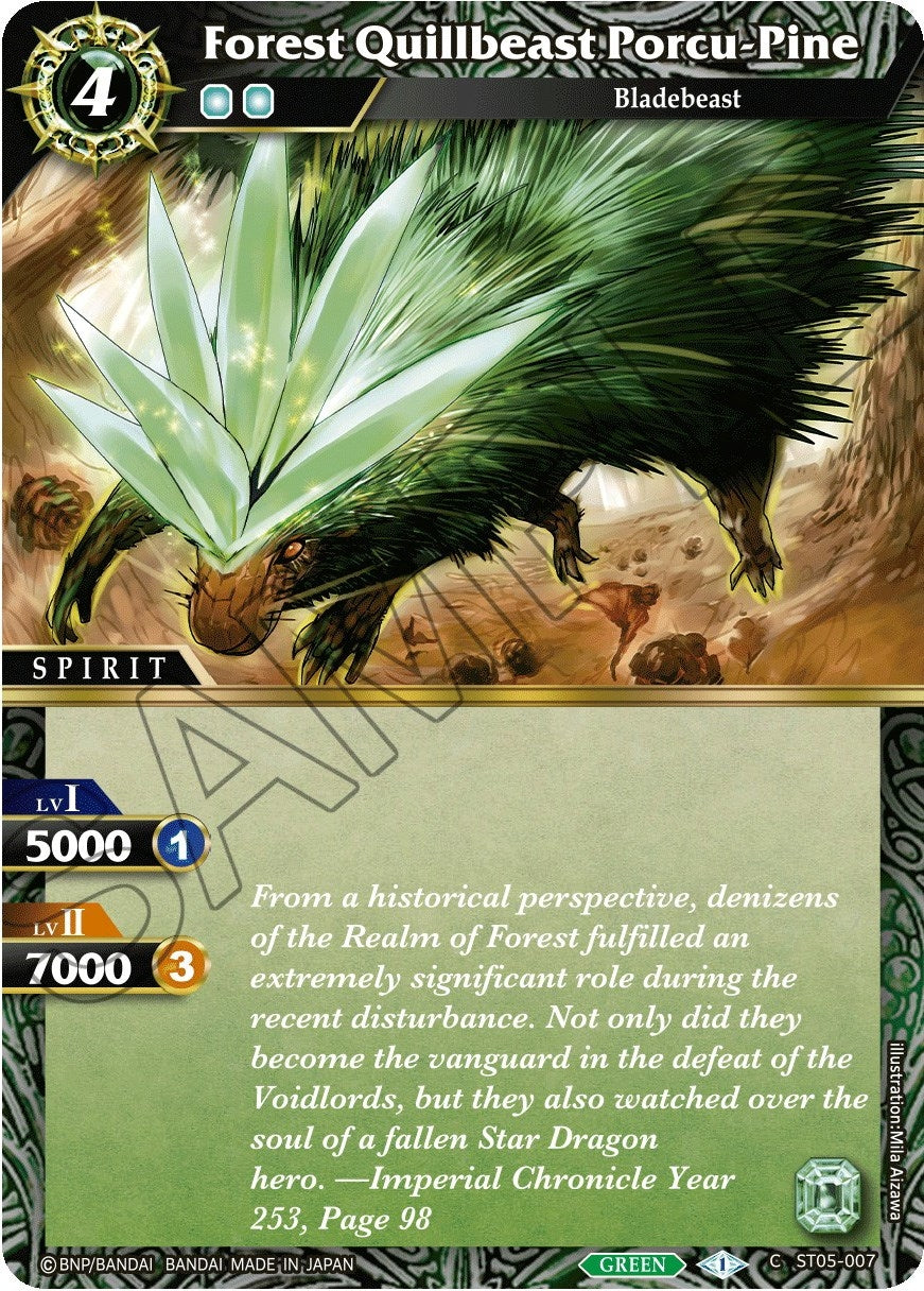 Image for Forest Quillbeast Porcu-Pine (Starter Deck 05: Verdant Wings) (ST05-007) - Battle Spirits Saga