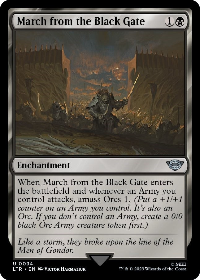 Image for March from the Black Gate (Universes Beyond: The Lord of the Rings: Tales of Middle-earth) (94) - Magic: The Gathering