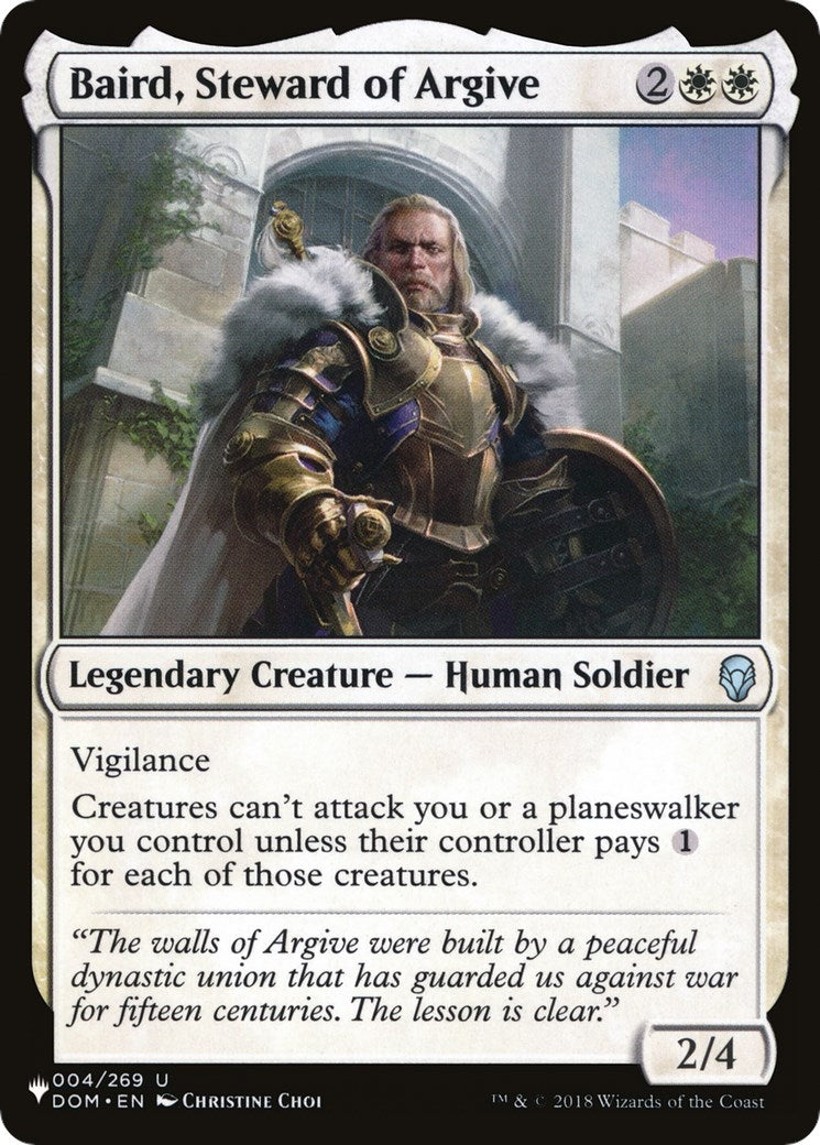 Image for Baird, Steward of Argive (The List Reprints) (004/269) - Magic: The Gathering