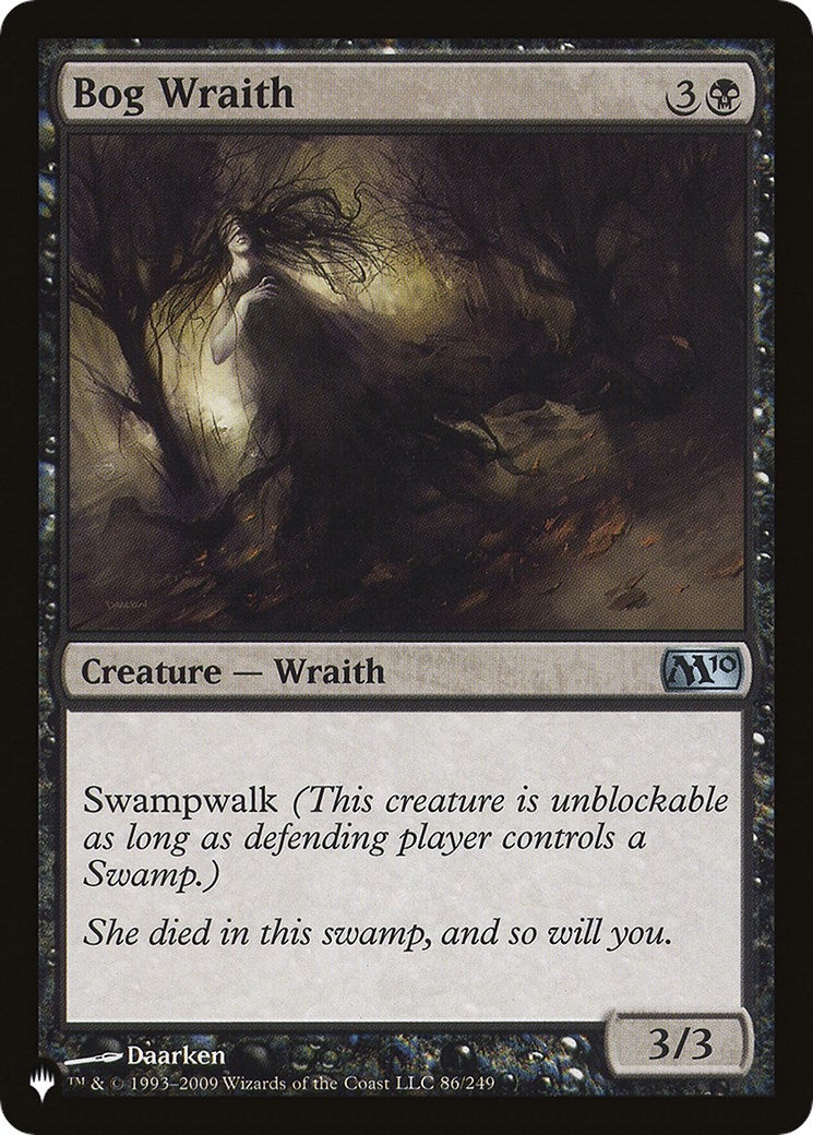 Image for Bog Wraith (The List Reprints) (86/249) - Magic: The Gathering
