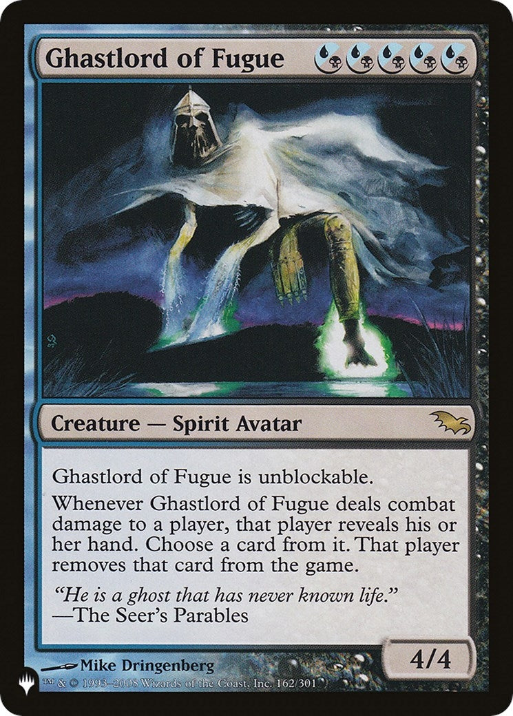 Image for Ghastlord of Fugue (The List Reprints) (162/301) - Magic: The Gathering