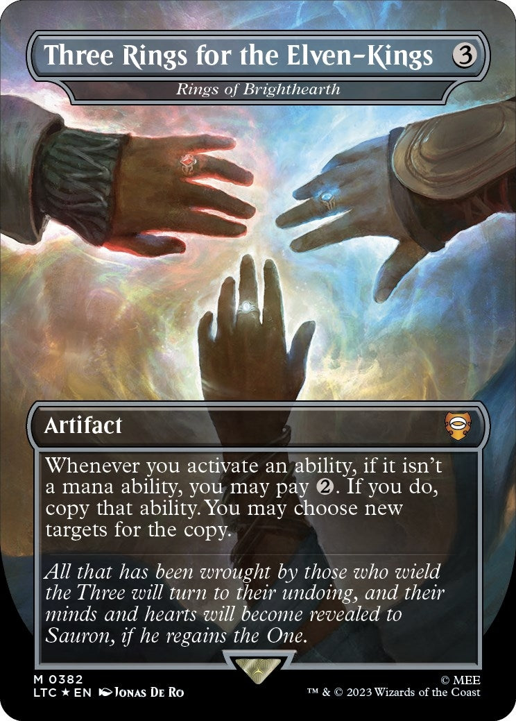Image for Three Rings for the Elven-Kings - Rings of Brighthearth (Surge Foil) (Commander: The Lord of the Rings: Tales of Middle-earth) (382) - Magic: The Gathering