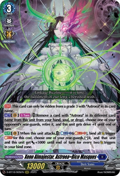 Image for Xeno Almajestar, Astroea=Bico Masques (D-BT10: Dragon Masquerade) (D-BT10/005EN) - Cardfight Vanguard