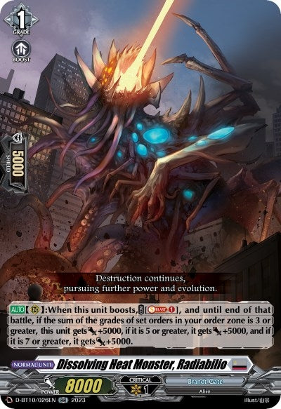 Image for Dissolving Heat Monster, Radiabilio (D-BT10: Dragon Masquerade) (D-BT10/026EN) - Cardfight Vanguard