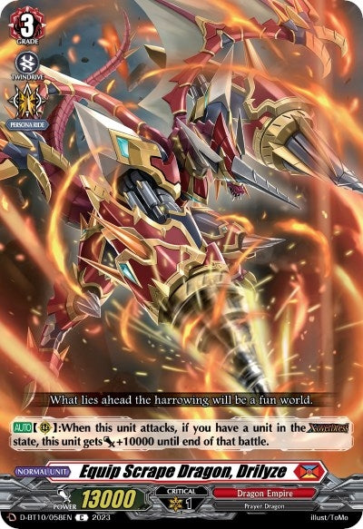 Image for Equip Scrape Dragon, Drilyze (D-BT10: Dragon Masquerade) (D-BT10/058EN) - Cardfight Vanguard