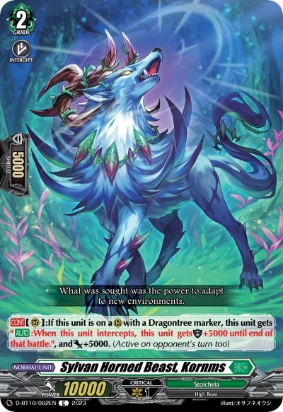 Image for Sylvan Horned Beast, Kornms (D-BT10: Dragon Masquerade) (D-BT10/092EN) - Cardfight Vanguard