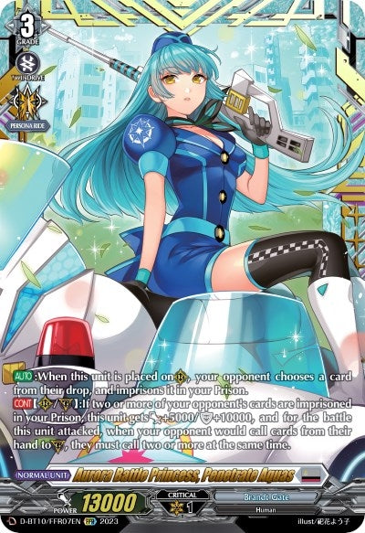 Image for Aurora Battle Princess, Penetrate Aquas (FFR) (D-BT10: Dragon Masquerade) (D-BT10/FFR07EN) - Cardfight Vanguard