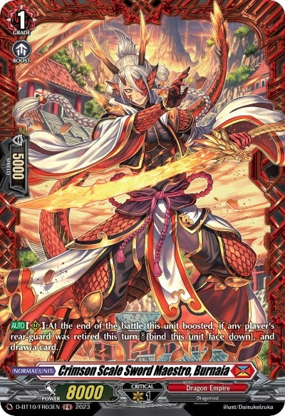 Image for Crimson Scale Sword Maestro, Burnaia (FR) (D-BT10: Dragon Masquerade) (D-BT10/FR03EN) - Cardfight Vanguard
