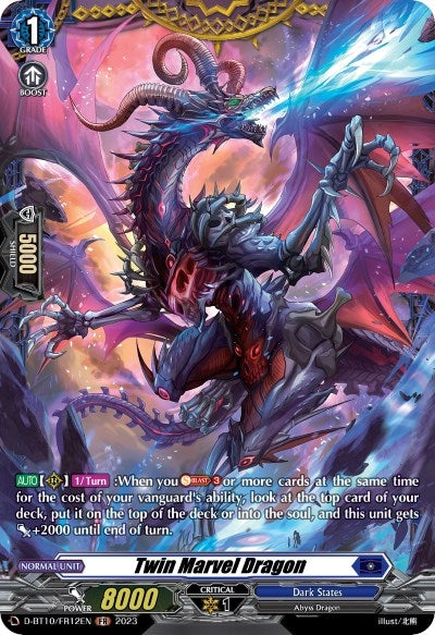 Image for Twin Marvel Dragon (FR) (D-BT10: Dragon Masquerade) (D-BT10/FR12EN) - Cardfight Vanguard