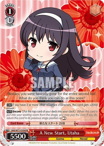 Image for A New Start, Utaha (Saekano How to Raise a Boring Girlfriend. flat) (SHS/W71-E104 PR) - Weiss Schwarz