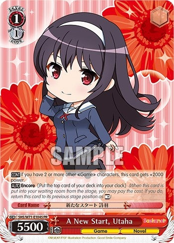 Image for A New Start, Utaha (Foil) (Saekano How to Raise a Boring Girlfriend. flat) (SHS/W71-E104S PR) - Weiss Schwarz
