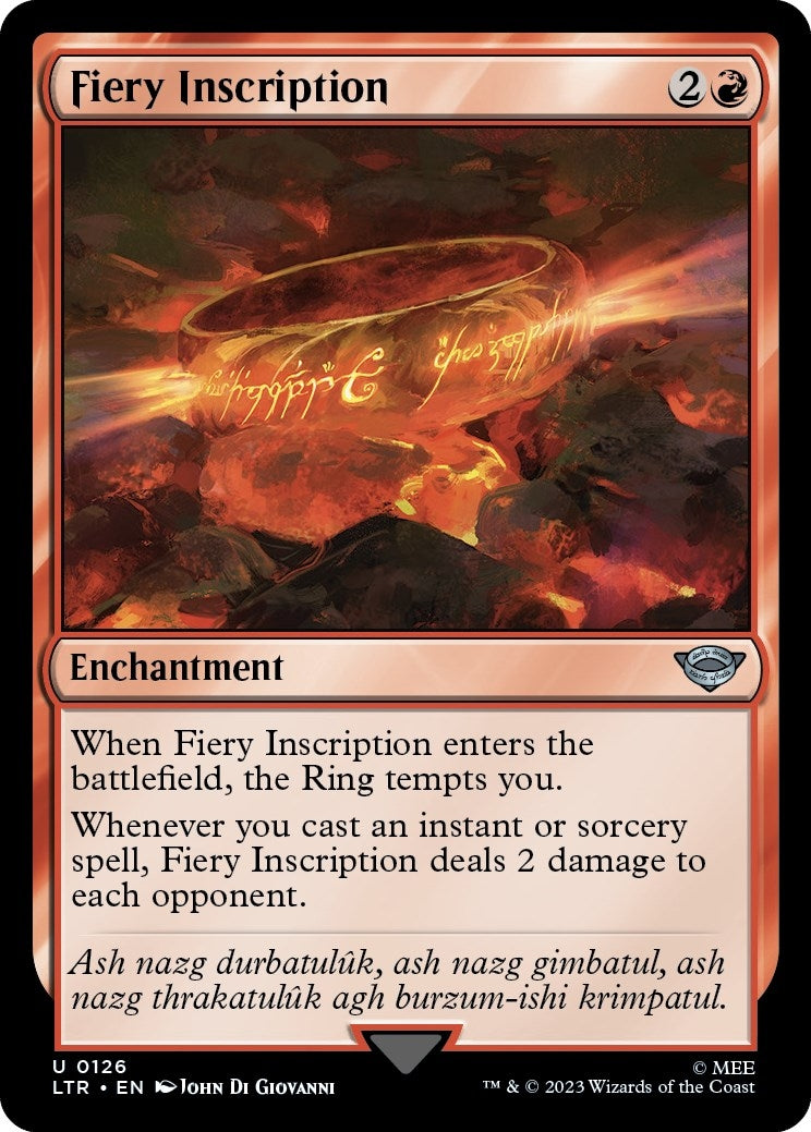 Image for Fiery Inscription (Universes Beyond: The Lord of the Rings: Tales of Middle-earth) (126) - Magic: The Gathering