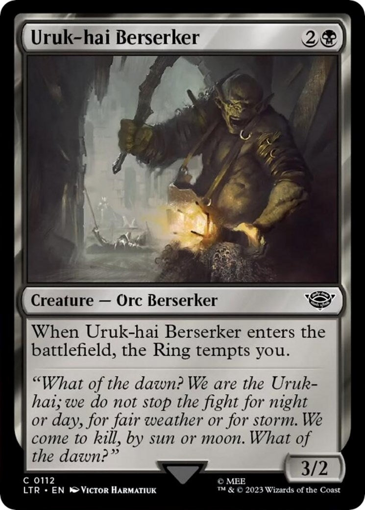 Image for Uruk-hai Berserker (Universes Beyond: The Lord of the Rings: Tales of Middle-earth) (112) - Magic: The Gathering