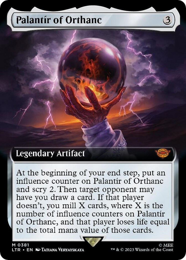 Image for Palantir of Orthanc (Extended Art) (Universes Beyond: The Lord of the Rings: Tales of Middle-earth) (381) - Magic: The Gathering