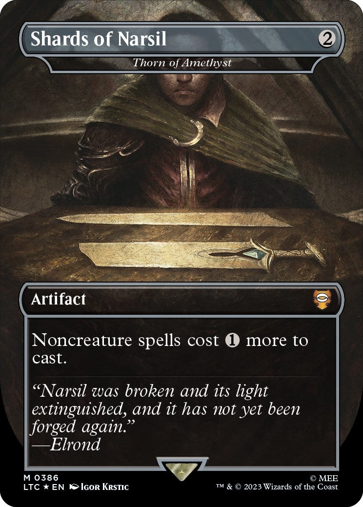 Image for Shards of Narsil - Thorn of Amethyst (Surge Foil) (Commander: The Lord of the Rings: Tales of Middle-earth) (386) - Magic: The Gathering